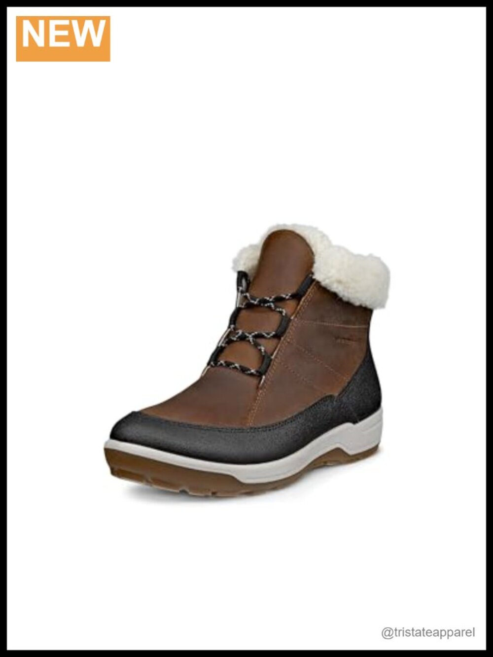 Waterproof Warm Lined Leather Ankle Boots Womens Lace Up